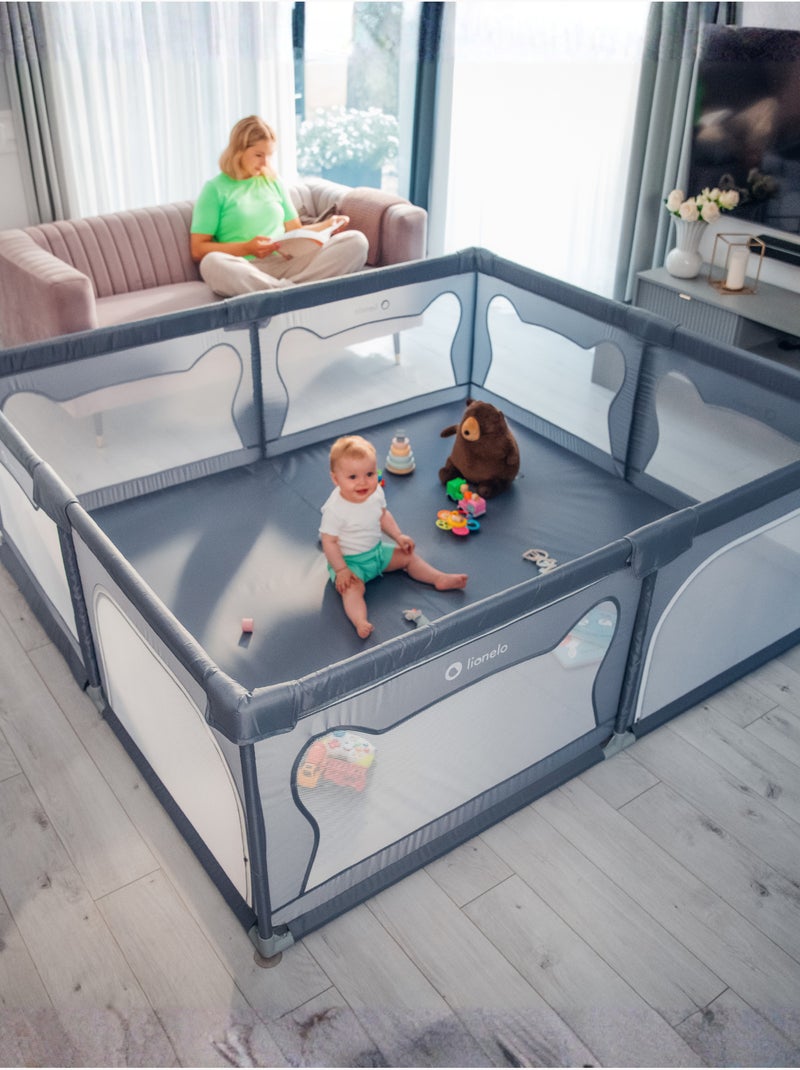 LIONELO Willow Grondbox - Ruim Formaat - Gaas Wanden - Veiligheidsnet Beige - Kiabi