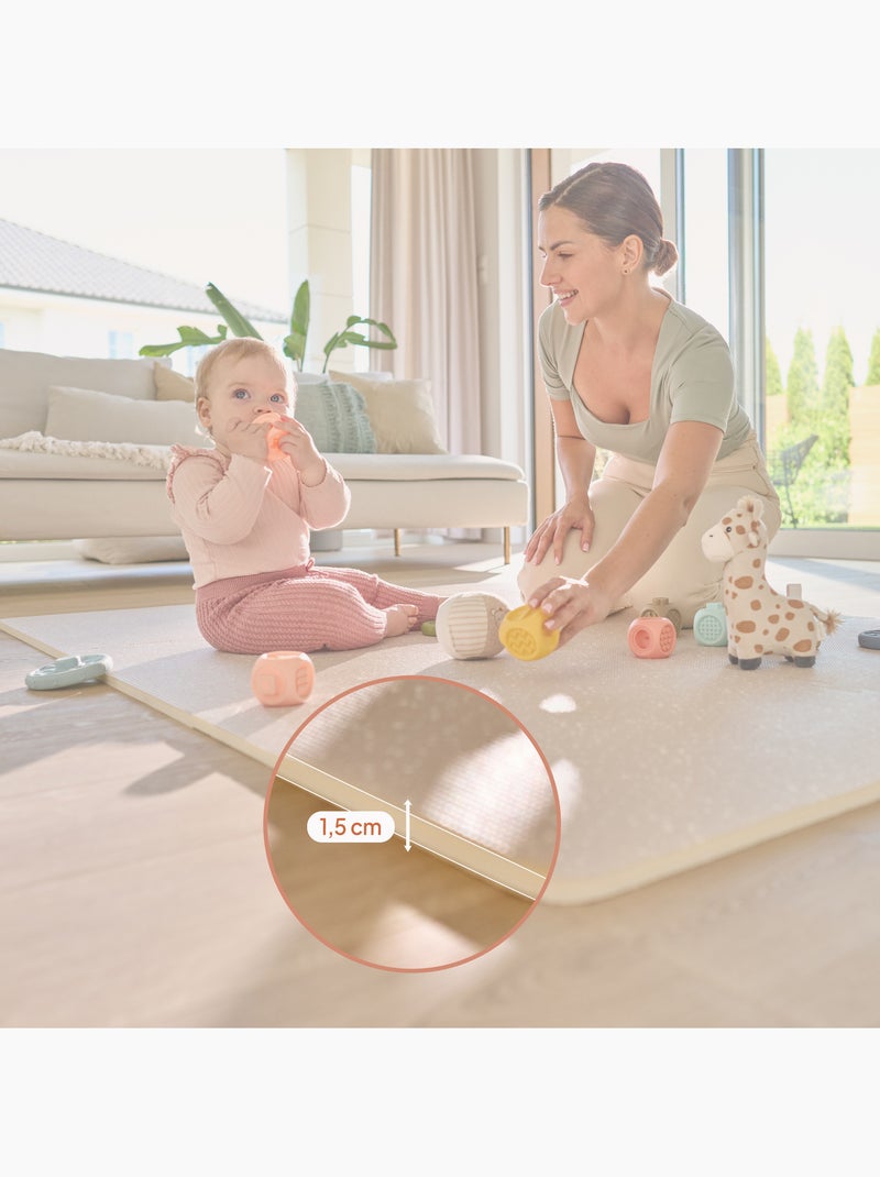 LIONELO Yoka Puzzelmat Baby - Speelmat - 173x116 cm - Dikte 1.5 cm - Antislip Beige - Kiabi