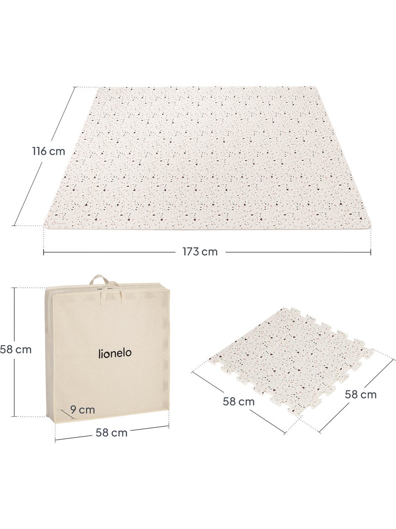LIONELO Yoka Puzzelmat Baby - Speelmat - 173x116 cm - Dikte 1.5 cm - Antislip Beige - Kiabi