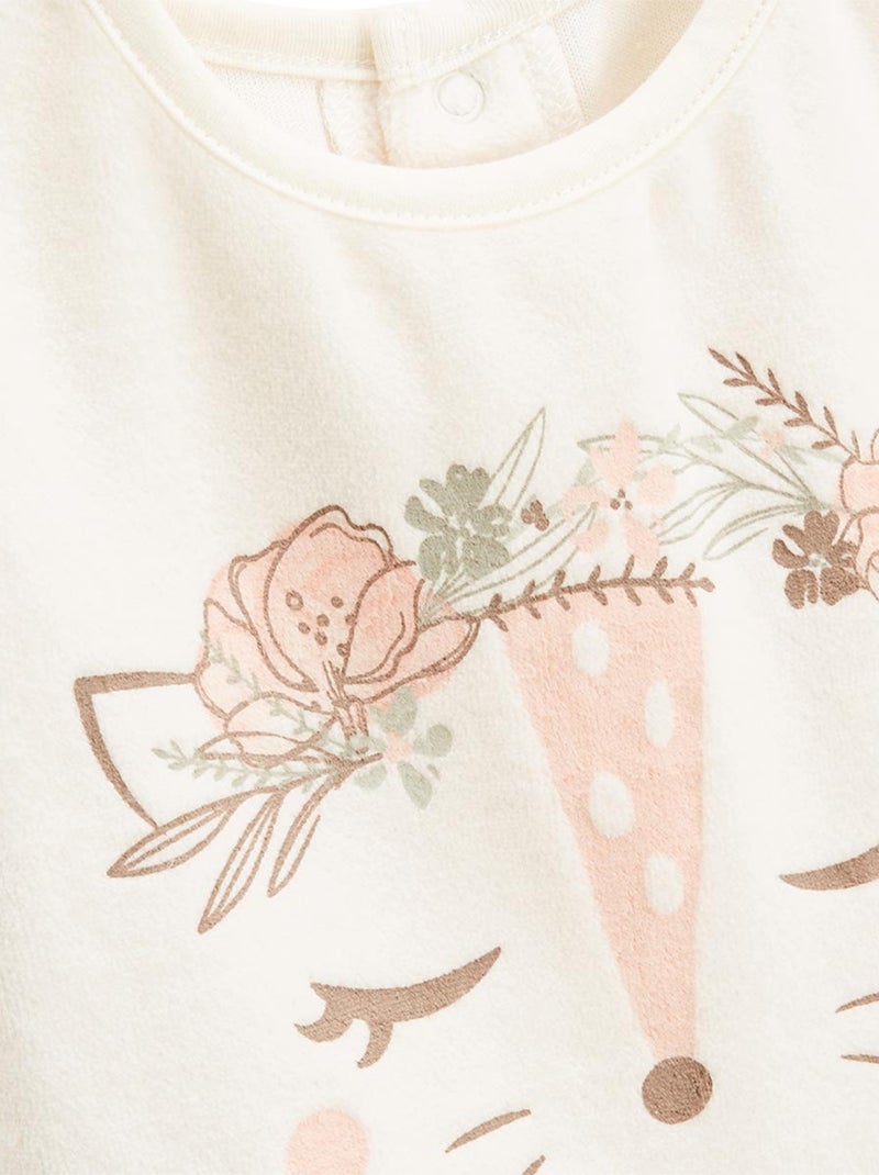 Lison 2-delige velours kinderpyjama Groen - Kiabi