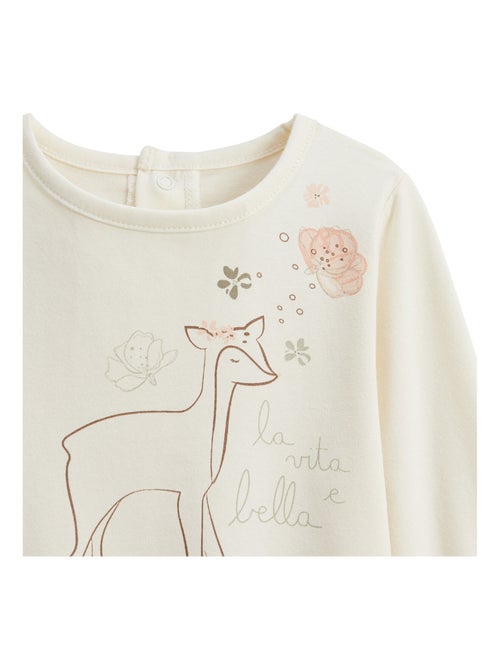 Lison 2-pack kindershirts met lange mouwen - Kiabi
