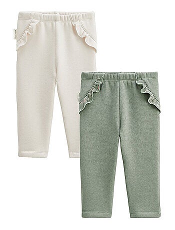 Lison 2-pack ultrawarme fleece leggings voor kinderen