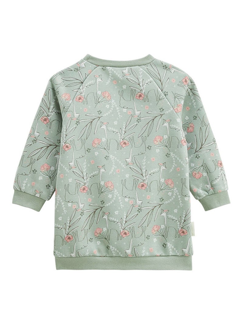 Lison fleece jurk voor kinderen Groen - Kiabi