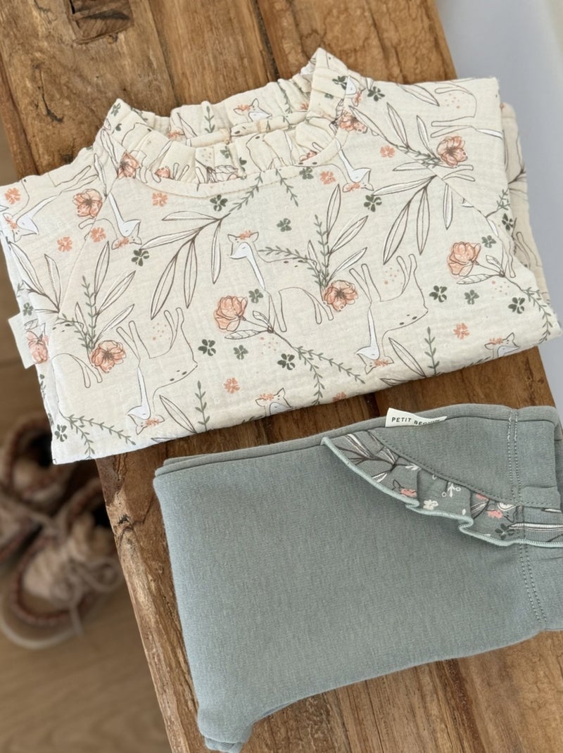 Lison kinderblouse van katoenen gaas. Ecru - Kiabi