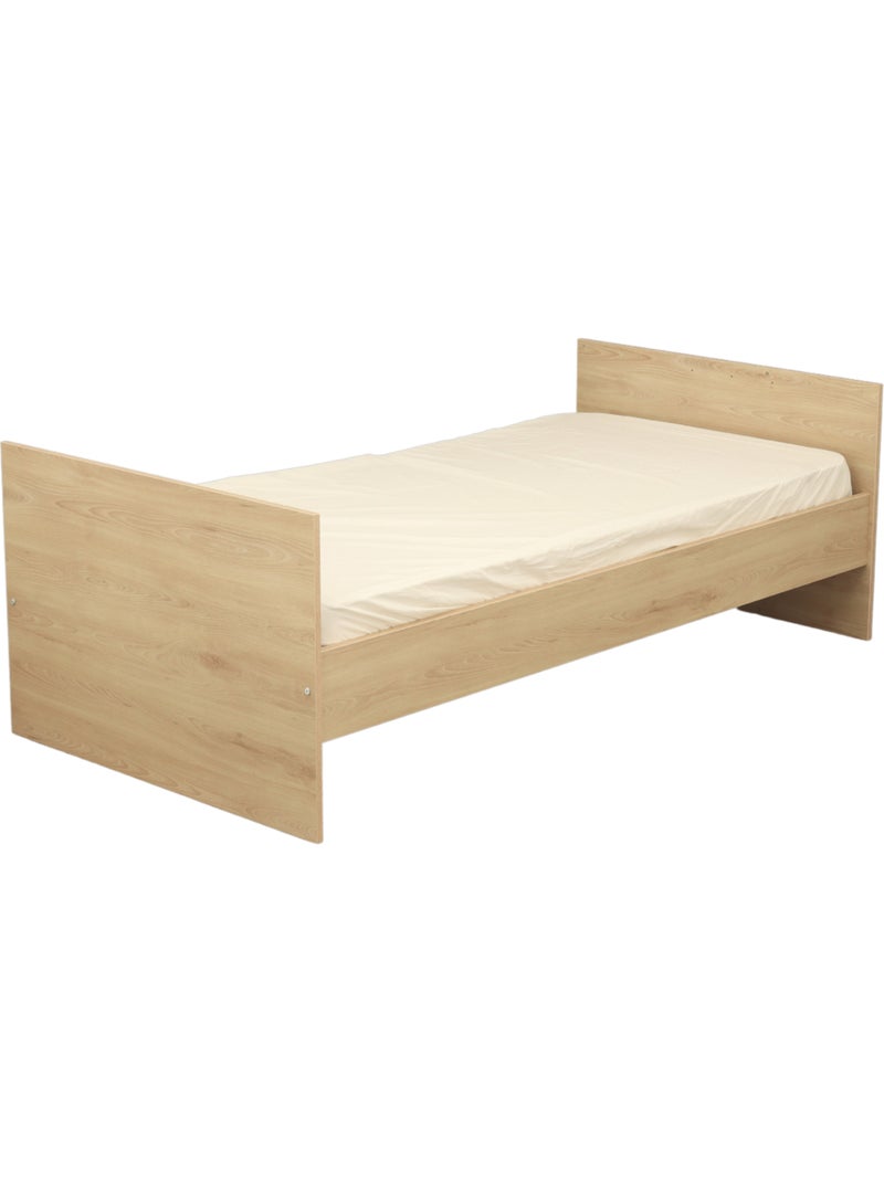 Lit 60x120 évolutif 90x190 décor bois hêtre - sauthon Marron - Kiabi