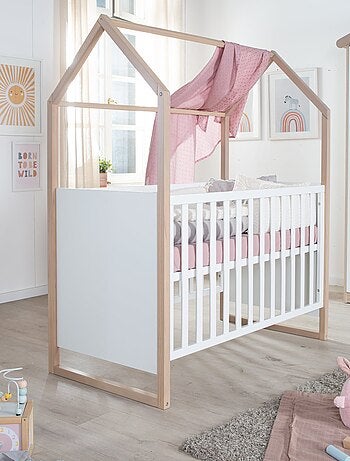 Lit bébé 2en1 cododo et lit indépendant 'Cabane' ROBA