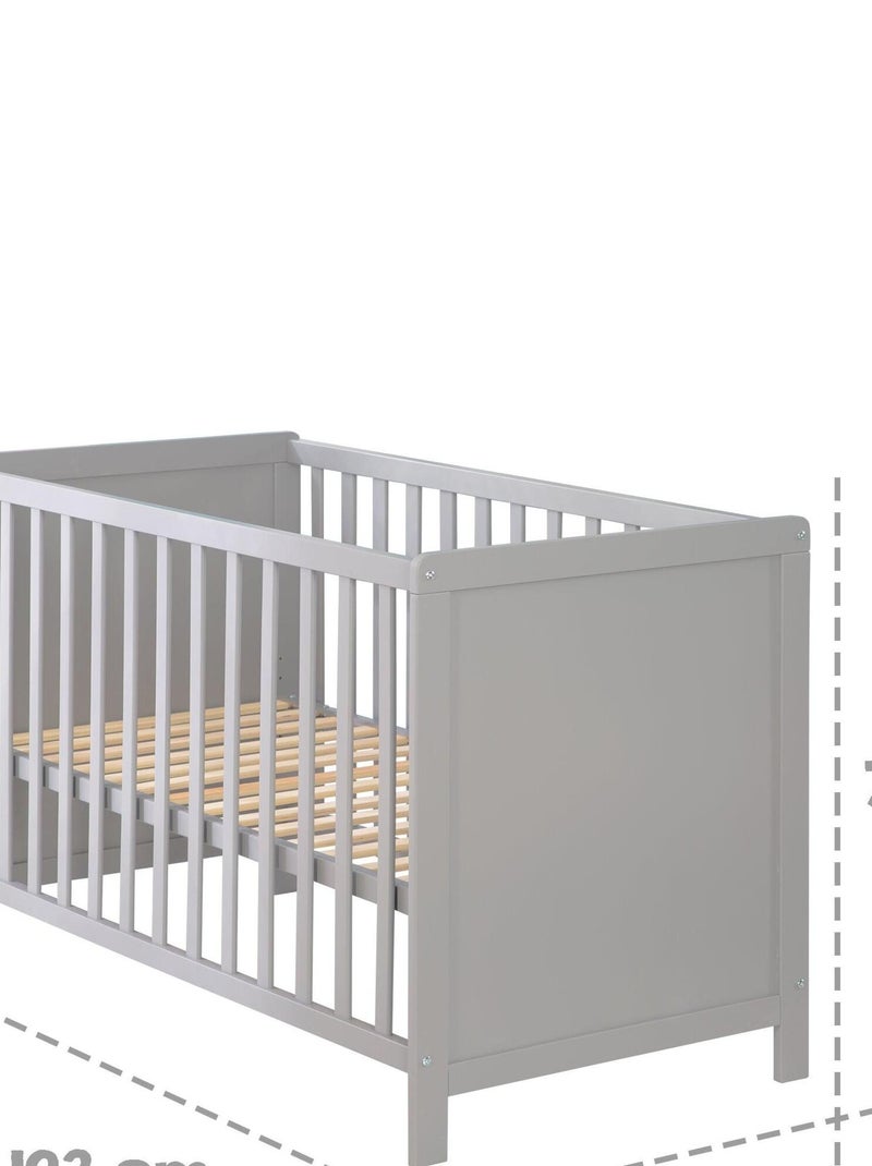 Lit bébé 2en1 lit cododo convertible en lit indépendant ROBA Gris - Kiabi