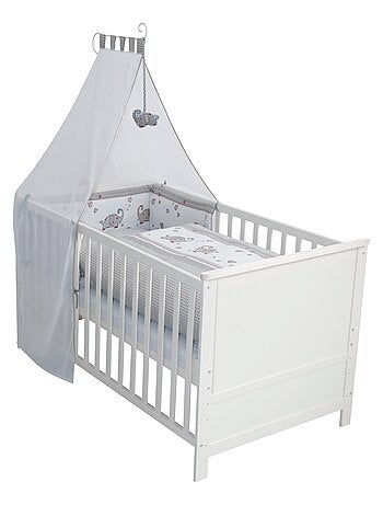 Lit bébé 70 x 140 cm évolutif avec literie complète 'jumbotwins' roba