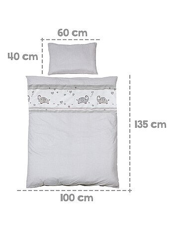 Lit bébé 70 x 140 cm évolutif avec literie complète 'jumbotwins' roba