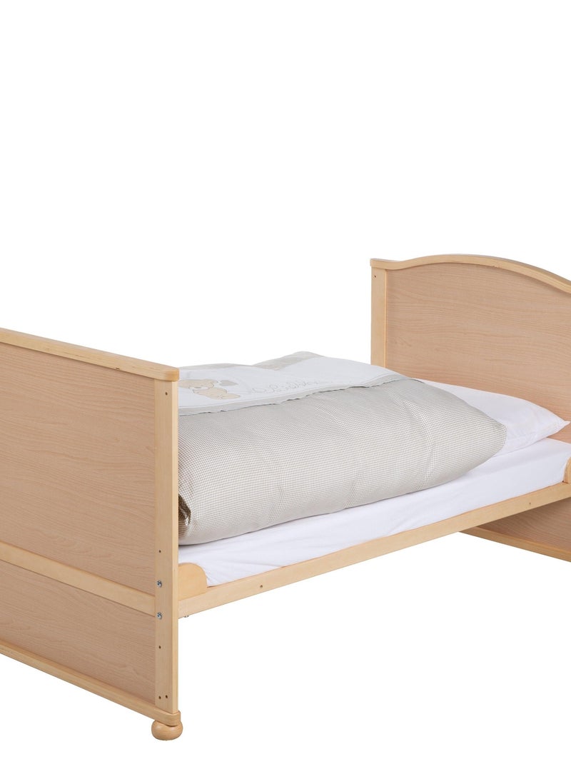 Lit bébé 70 x 140 cm évolutif avec literie complète 'Liebhabear' ROBA Marron - Kiabi