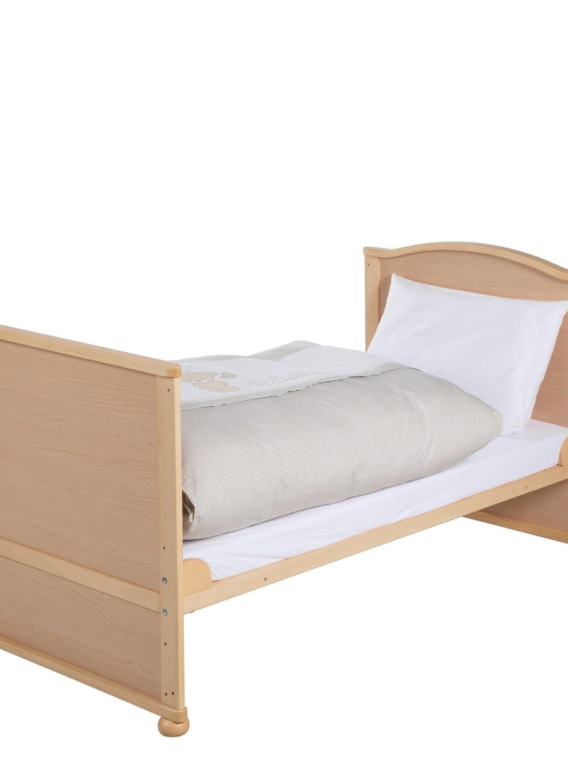 Lit bébé 70 x 140 cm évolutif avec literie complète 'Liebhabear' ROBA Marron - Kiabi