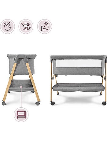 Lit bébé autoportant avec matelas berceau et lit de voyage pliable – hypermotion