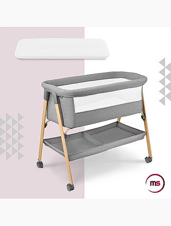 Lit bébé autoportant avec matelas berceau et lit de voyage pliable – hypermotion