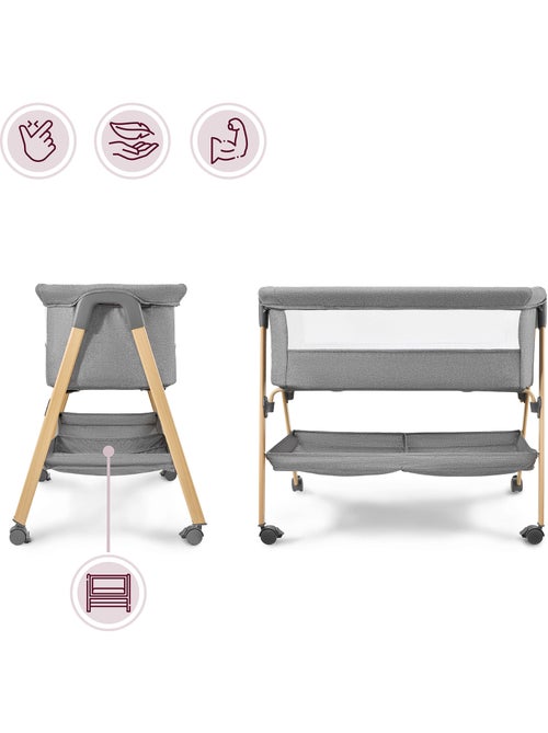 Lit bébé autoportant avec matelas berceau et lit de voyage pliable – hypermotion - Kiabi