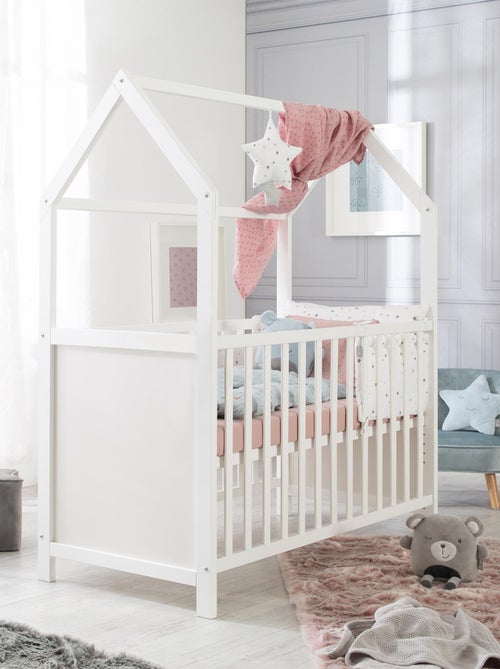 Lit bébé cabane 60 x 120 en bois fsc convertible en cododo et canapé roba - Kiabi Lit bébé cabane 60 x 120 en bois fsc convertible en cododo et canapé roba - Kiabi