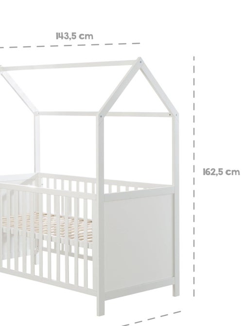 Lit bébé cabane 70 x 140 transformable en lit junior bois FSC - ROBA - Kiabi Lit bébé cabane 70 x 140 transformable en lit junior bois FSC - ROBA - Kiabi