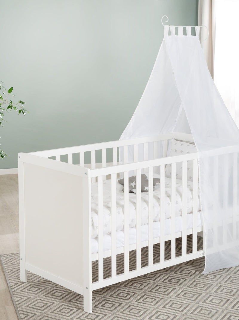 Lit bébé cododo 2en1 avec literie complète 'Sterne grau' ROBA Blanc - Kiabi