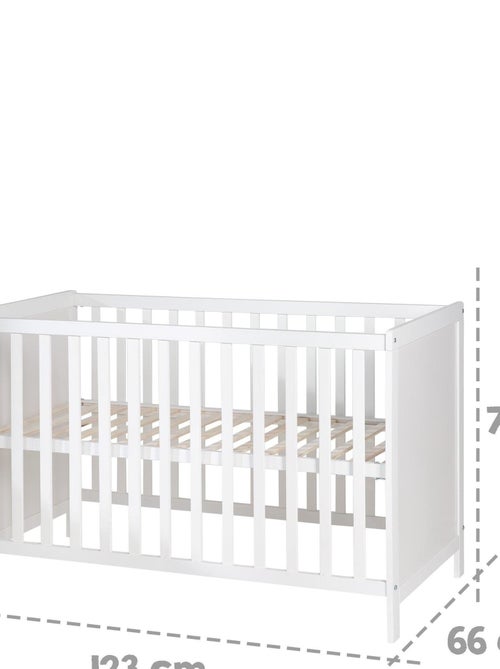 Lit bébé cododo 2en1 avec literie complète 'Sterne grau' ROBA - Kiabi