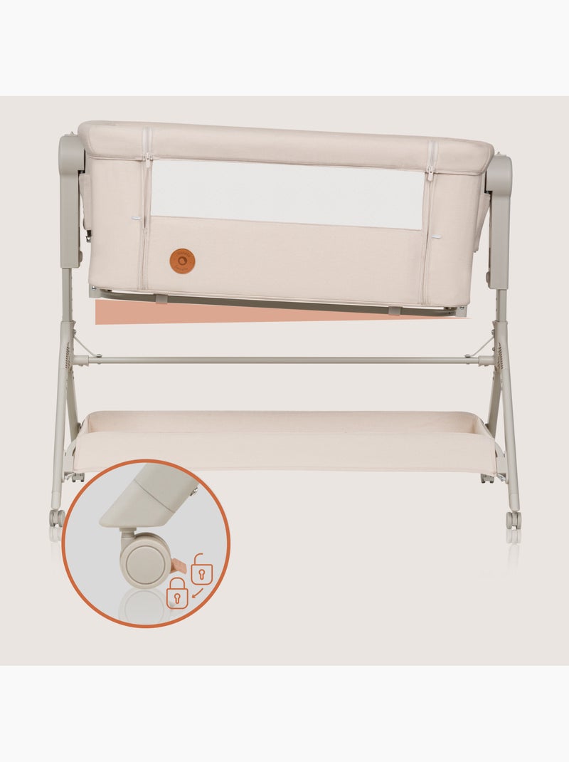 Lit bébé cododo 3en1 LIONELO Leonie Plus - Berceau - Hauteur et inclinaison réglables Beige - Kiabi