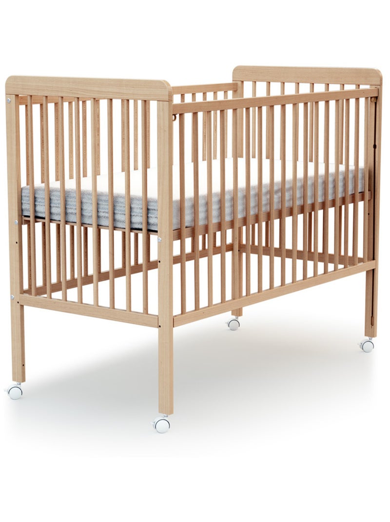 Lit bébé coulissant en bois avec matelas livo Beige clair - Kiabi