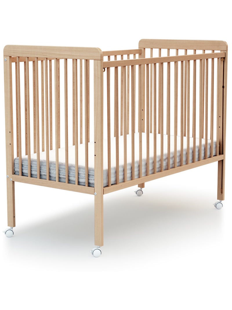 Lit bébé coulissant en bois avec matelas livo Beige clair - Kiabi