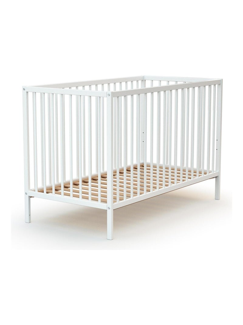 Lit bébé en bois avec matelas one Blanc - Kiabi