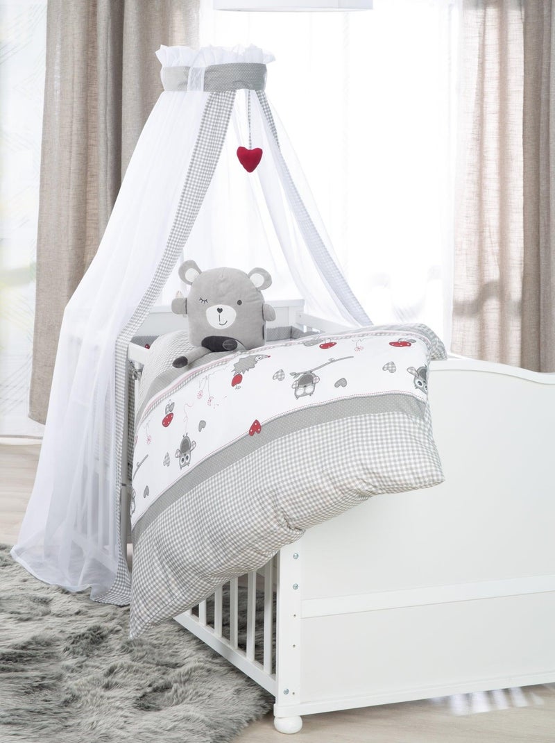 Lit bébé évolutif 70 x 140 avec literie complète 'Adam et Eule' ROBA Blanc - Kiabi