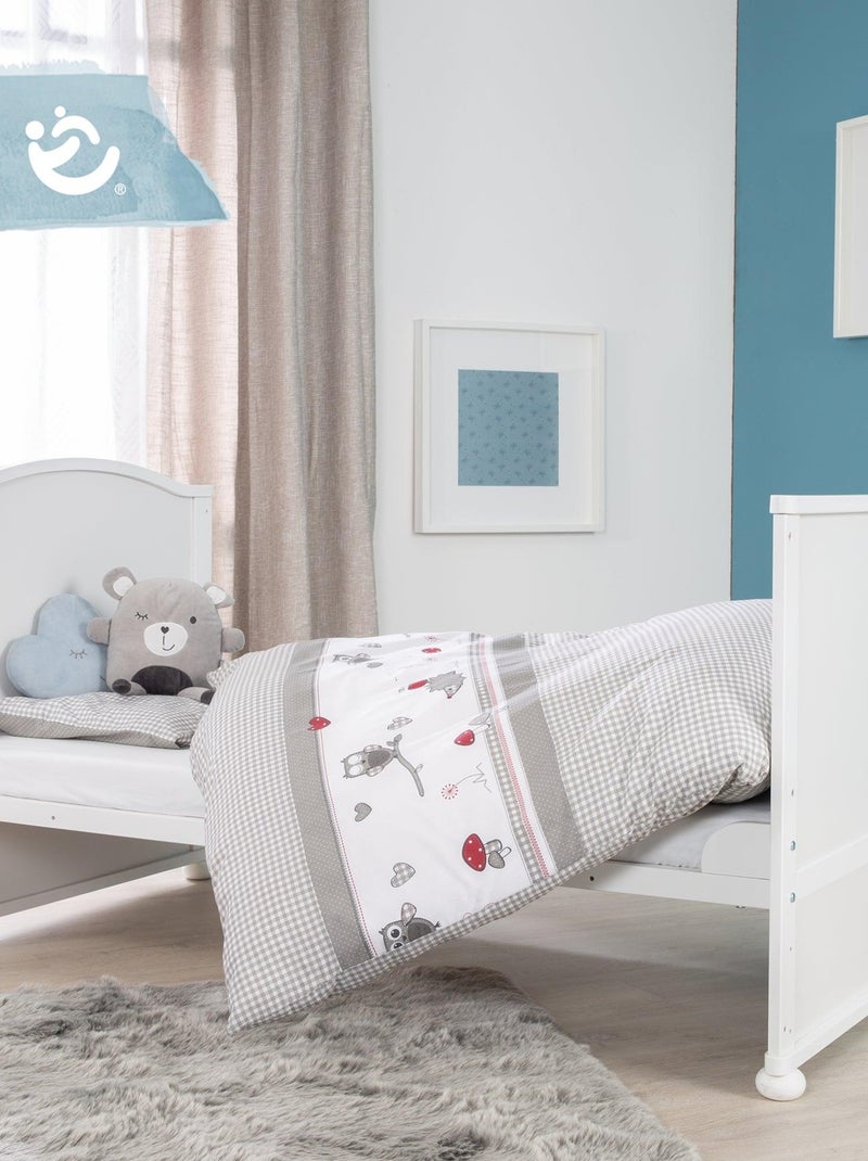 Lit bébé évolutif 70 x 140 avec literie complète 'Adam et Eule' ROBA Blanc - Kiabi