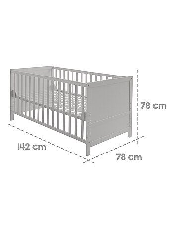 Lit bébé évolutif 70 x 140 avec literie 'sternenzauber' roba