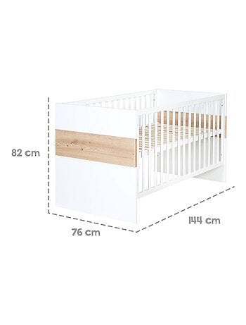 Lit bébé évolutif 70 x 140 convertible en lit enfant 'lion' roba