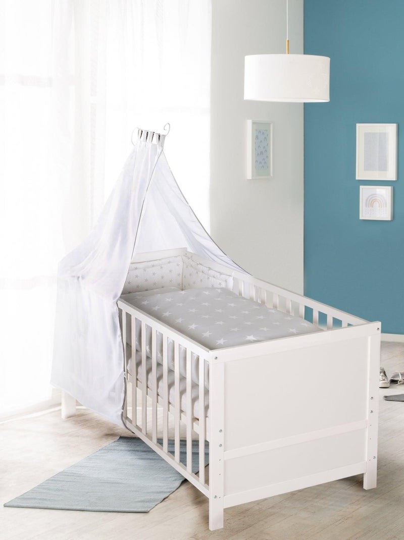 Lit bébé évolutif 70 x 140 convertible en lit enfant ROBA Blanc - Kiabi
