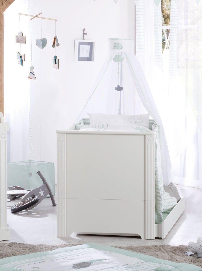 Lit bébé évolutif 70 x 140 convertible en lit junior 'maxi' roba Blanc - Kiabi