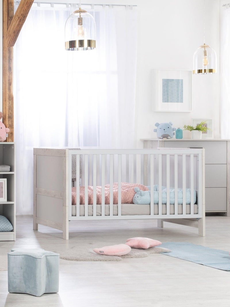 Lit bébé évolutif 70 x 140 convertible en lit junior 'Mila' ROBA Gris clair - Kiabi