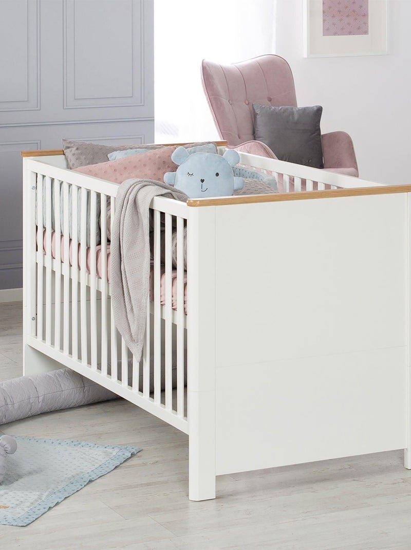 Lit bébé évolutif 70 x 140 transformable en lit junior 'Ava' ROBA Blanc - Kiabi