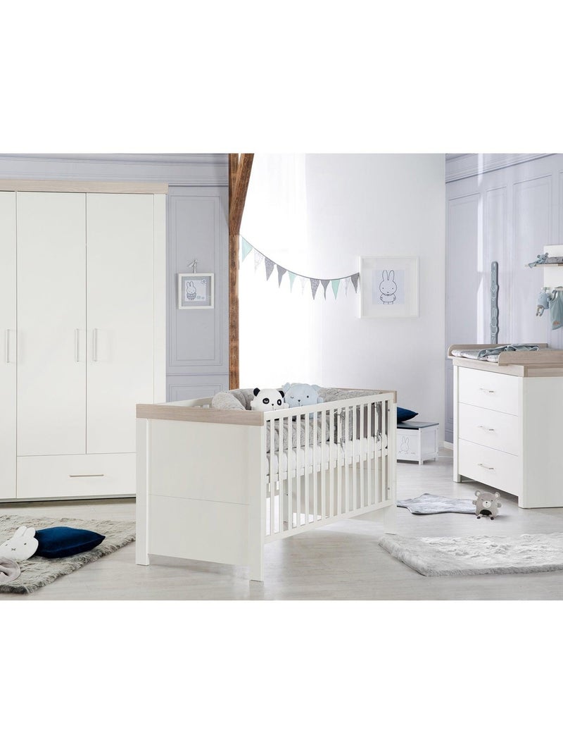 Lit bébé évolutif 70 x 140 transformable en lit junior 'lucy' roba Blanc - Kiabi
