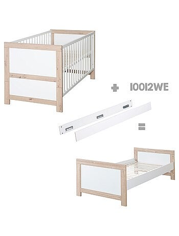 Lit bébé évolutif 70 x 140 transformable en lit junior 'malo' roba