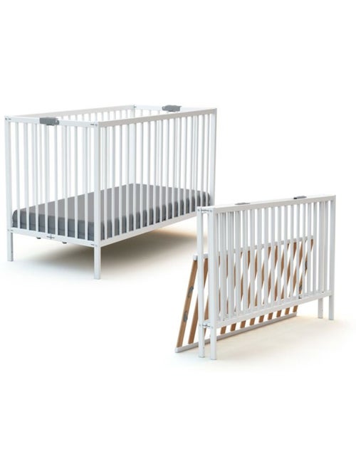 Lit bébé pliant - 60 x 120 cm - webaby - flex - blanc - Kiabi Lit bébé pliant - 60 x 120 cm - webaby - flex - blanc - Kiabi