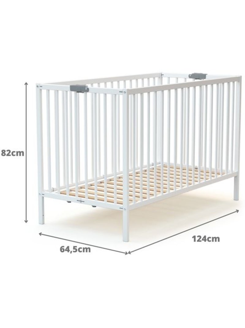 Lit bébé pliant - 60 x 120 cm - webaby - flex - blanc Blanc - Kiabi