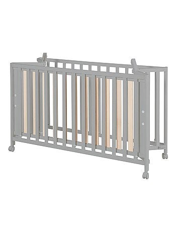 Lit bébé pliant 60 x 120 avec roulettes et hauteur réglable 'Fold Up' ROBA