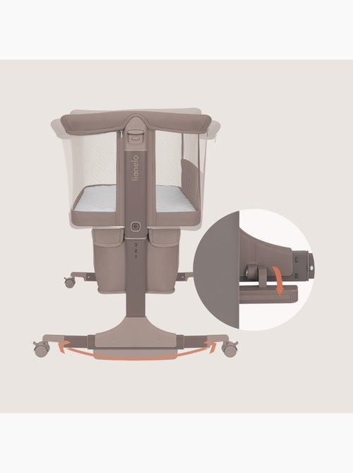 Lit cododo 3en1 LIONELO Jodie - Berceau - Réglable en hauteur et inclinaison- Matelas haute densité - Kiabi