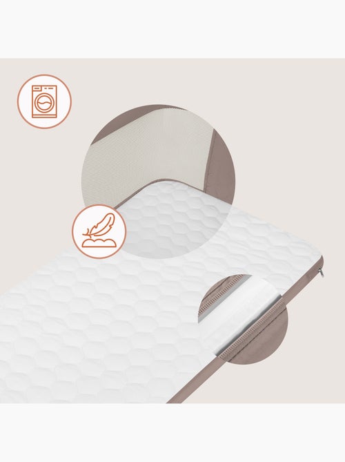 Lit cododo 3en1 LIONELO Jodie - Berceau - Réglable en hauteur et inclinaison- Matelas haute densité - Kiabi