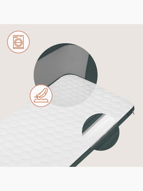 Lit cododo 3en1 LIONELO Jodie - Berceau - Réglable en hauteur et inclinaison- Matelas haute densité - Kiabi