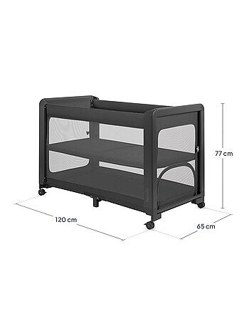 Lit cododo 5en1 LIONELO Patty - Lit parapluie - Parc - Pliable - Matelas haute densité - 4 roulettes