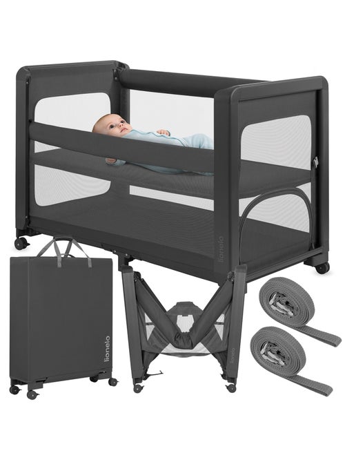 Lit cododo 5en1 LIONELO Patty - Lit parapluie - Parc - Pliable - Matelas haute densité - 4 roulettes - Kiabi Lit cododo 5en1 LIONELO Patty - Lit parapluie - Parc - Pliable - Matelas haute densité - 4 roulettes - Kiabi