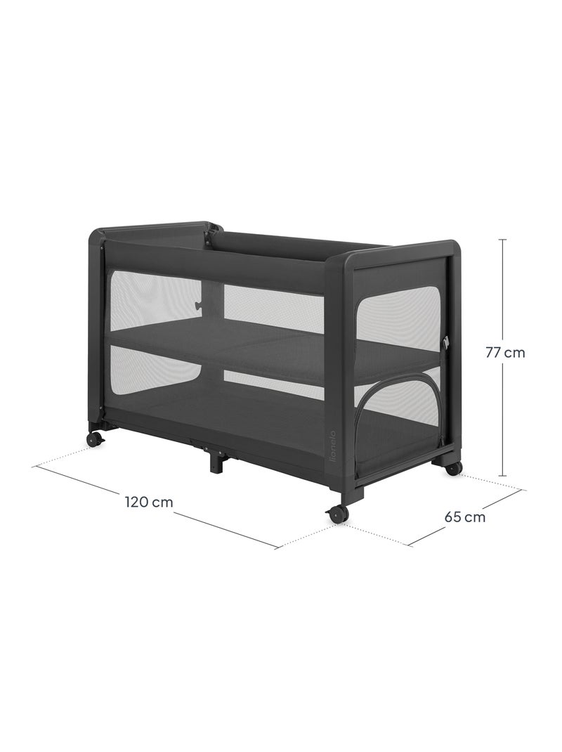 Lit cododo 5en1 LIONELO Patty - Lit parapluie - Parc - Pliable - Matelas haute densité - 4 roulettes Gris - Kiabi