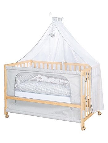 Lit cododo 60 x 120 avec literie complète et roulettes à freins ROBA