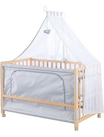 Lit cododo 60 x 120 avec literie complète et roulettes à freins ROBA