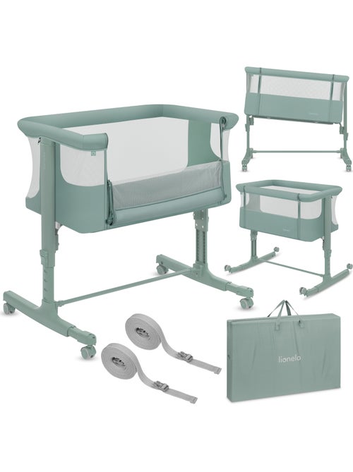 Lit cododo bébé 3en1 LIONELO Aurora - Berceau - Réglable en hauteur et inclinaison - Matelas et sac - Kiabi Lit cododo bébé 3en1 LIONELO Aurora - Berceau - Réglable en hauteur et inclinaison - Matelas et sac - Kiabi