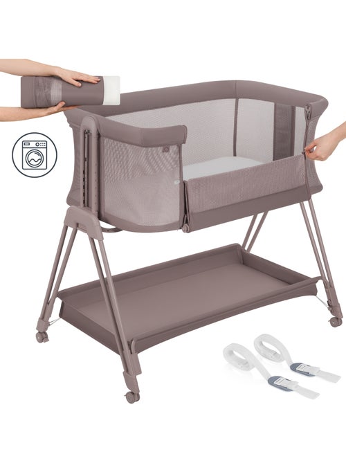 Lit cododo bébé 3en1 LIONELO Luna - Berceau - Réglable en hauteur et inclinaison - Matelas inclus - Kiabi Lit cododo bébé 3en1 LIONELO Luna - Berceau - Réglable en hauteur et inclinaison - Matelas inclus - Kiabi