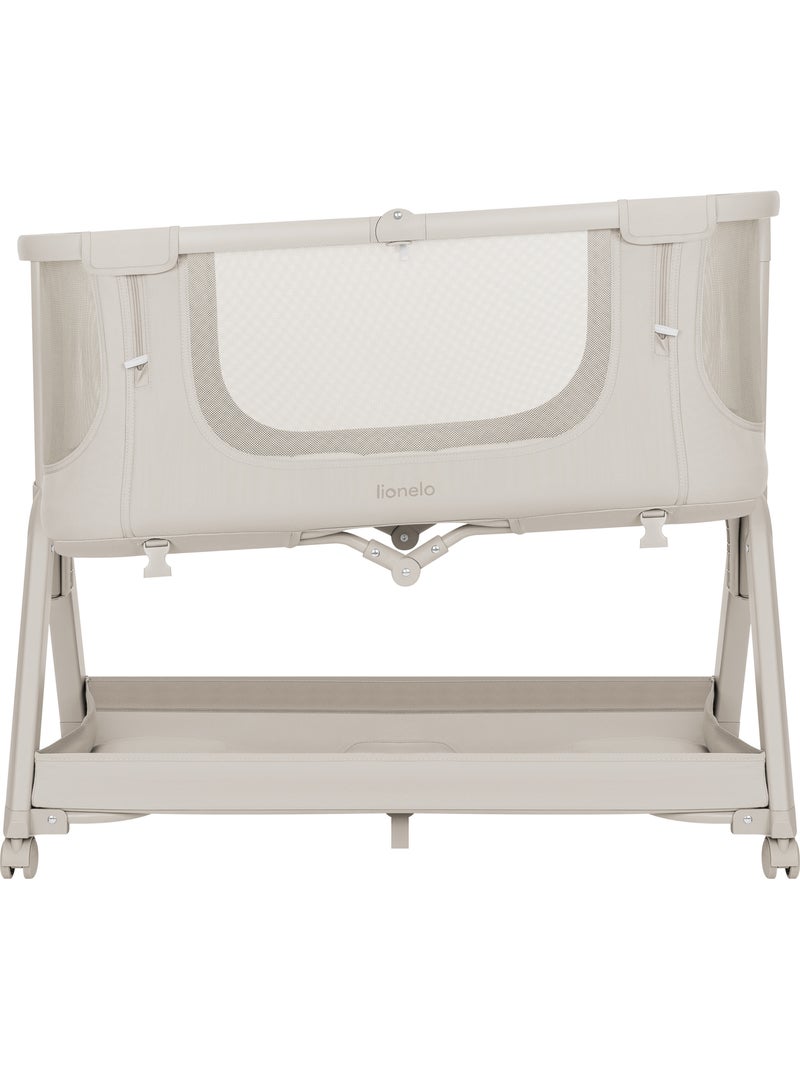 Lit cododo bébé 4en1 lionelo luna - berceau - réglable en hauteur et inclinaison - matelas inclus Beige clair - Kiabi